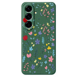 For Samsung Galaxy A27 5G Case Colorful Flower Branches Pattern Printing Straight Edge TPU Phone Back Cover