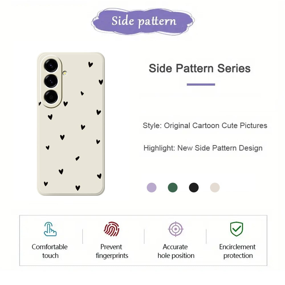 Til Samsung Galaxy A37 5G Cover med små hjerter mønster, lige kant, TPU telefonbagcover