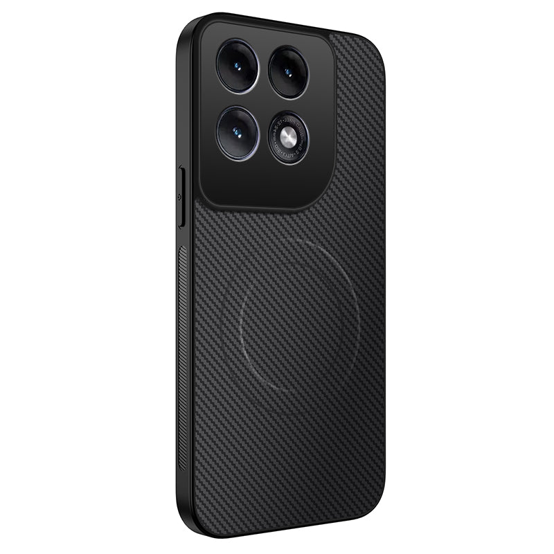 WANLONFENG til Motorola Edge 70 Pro 5G TQ Series Magnetisk Cover Kulfibertekstur PC TPU Telefoncover