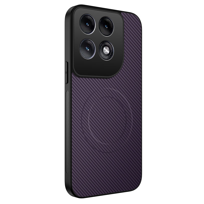 WANLONFENG til Motorola Edge 70 Pro 5G TQ Series Magnetisk Cover Kulfibertekstur PC TPU Telefoncover