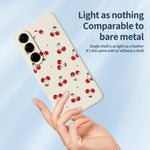 For Samsung Galaxy A27 5G Case Cherry Pattern Printing Straight Edge TPU Phone Back Cover