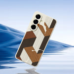 For Samsung Galaxy A27 5G Case Geometric Wood Grain Pattern Printing Straight Edge TPU Phone Back Cover