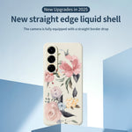 For Samsung Galaxy A27 5G Case Big Flowers Pattern Printing Straight Edge TPU Phone Back Cover