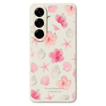 For Samsung Galaxy A27 5G Case Shell Peach Blossom Pattern Printing Straight Edge TPU Phone Back Cover