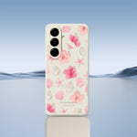 For Samsung Galaxy A27 5G Case Shell Peach Blossom Pattern Printing Straight Edge TPU Phone Back Cover