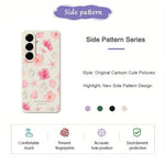 For Samsung Galaxy A27 5G Case Shell Peach Blossom Pattern Printing Straight Edge TPU Phone Back Cover