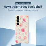 For Samsung Galaxy A27 5G Case Shell Peach Blossom Pattern Printing Straight Edge TPU Phone Back Cover