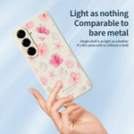 For Samsung Galaxy A27 5G Case Shell Peach Blossom Pattern Printing Straight Edge TPU Phone Back Cover