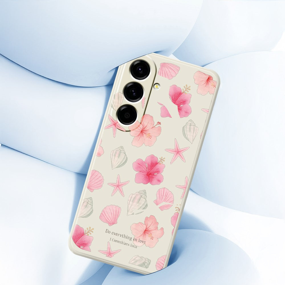 For Samsung Galaxy A27 5G Case Shell Peach Blossom Pattern Printing Straight Edge TPU Phone Back Cover
