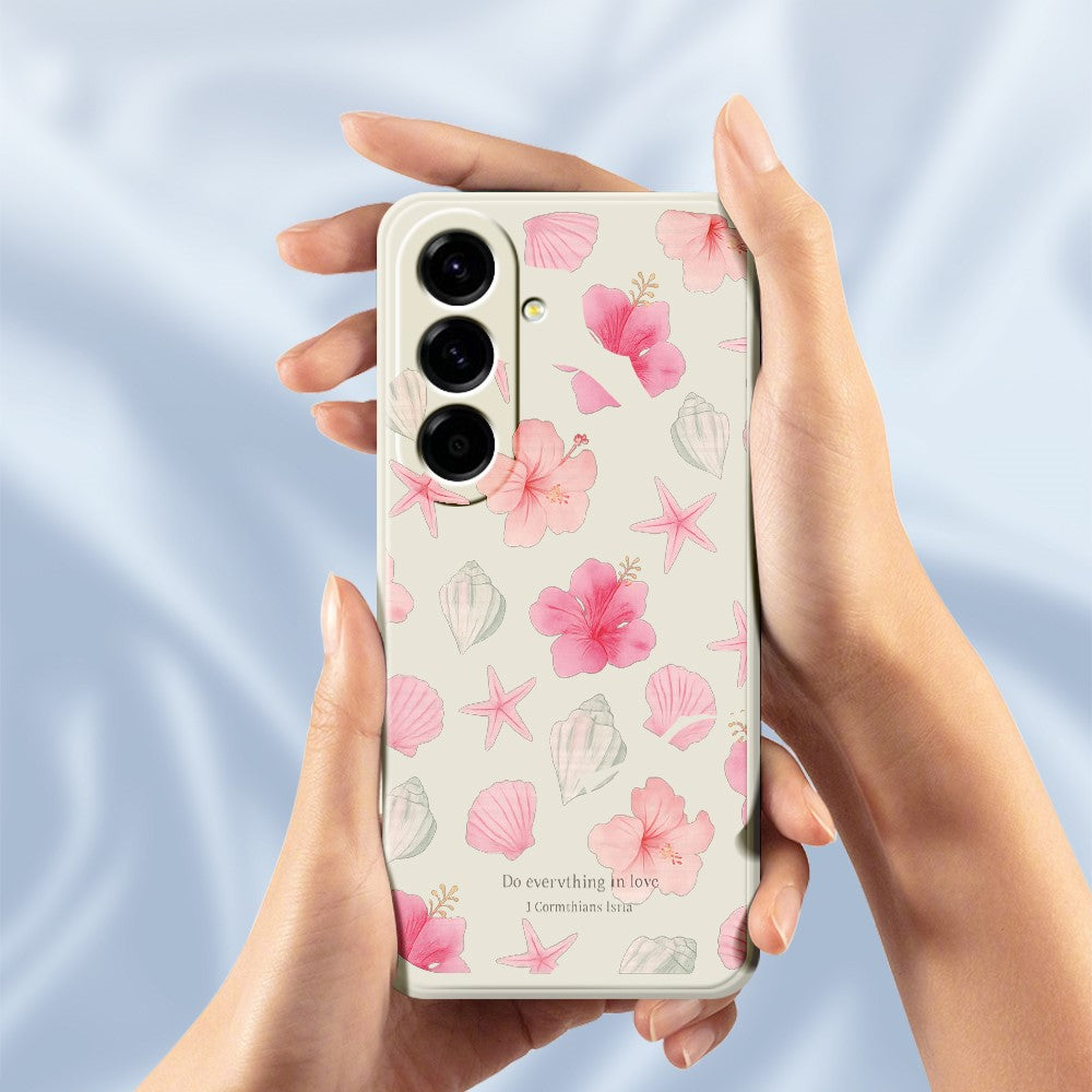 For Samsung Galaxy A27 5G Case Shell Peach Blossom Pattern Printing Straight Edge TPU Phone Back Cover