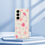 For Samsung Galaxy A27 5G Case Shell Peach Blossom Pattern Printing Straight Edge TPU Phone Back Cover