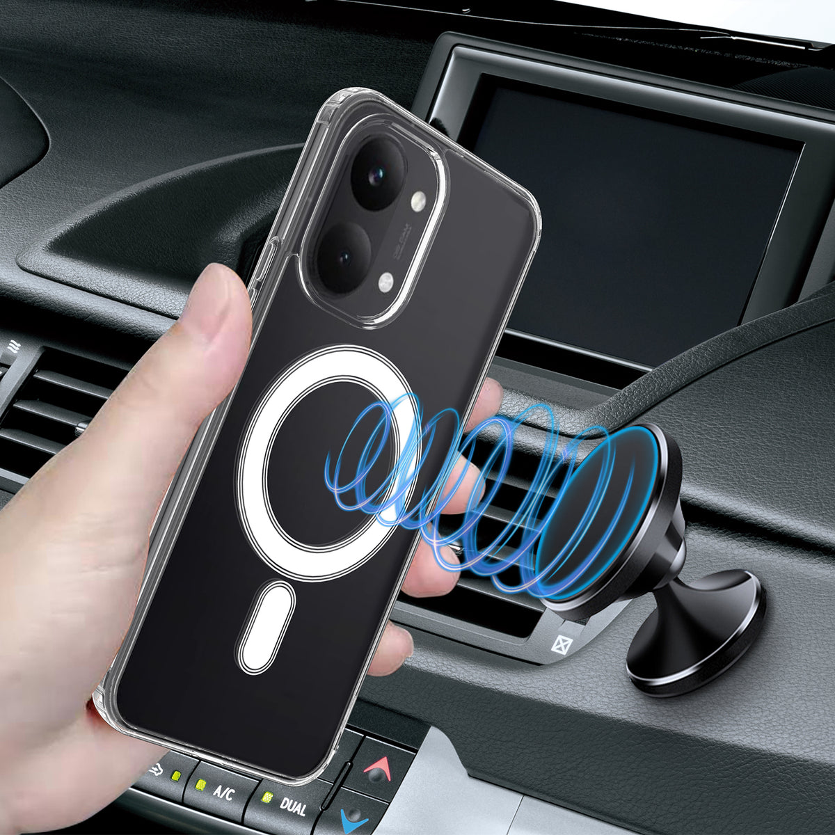 For Xiaomi Redmi Turbo 5 Max 5G / Xiaomi Poco X8 Pro Max 5G Clear Phone Magnetic Case TPU + Acrylic Back Cover