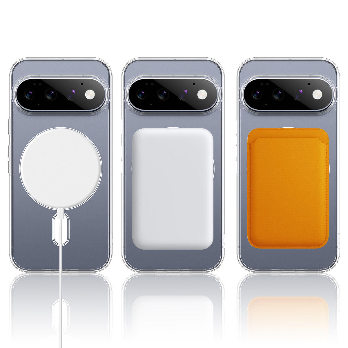 For Google Pixel 11 Pro Clear Phone Magnetic Case TPU + Acrylic Back Cover