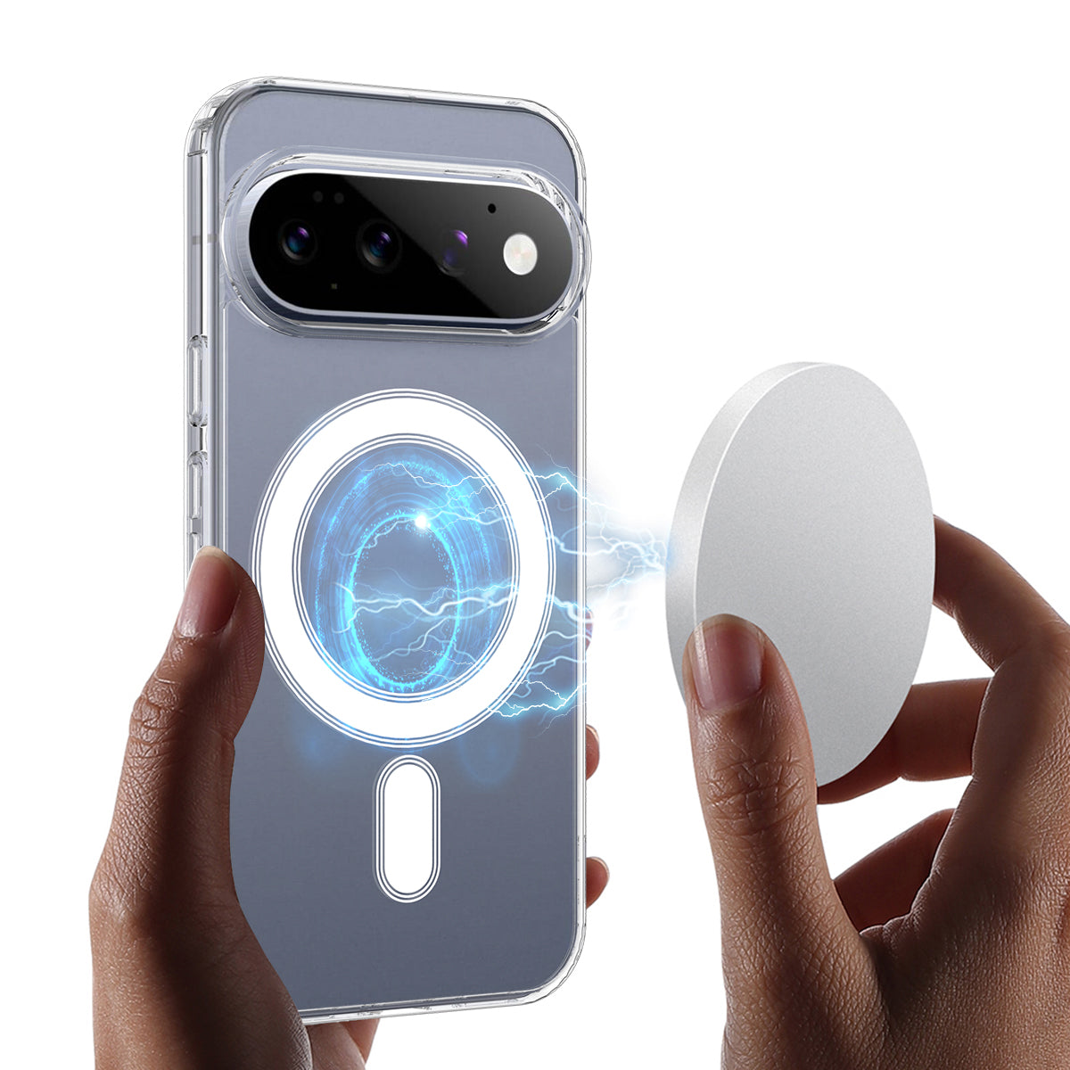 For Google Pixel 11 Pro Clear Phone Magnetic Case TPU + Acrylic Back Cover