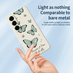 Til Samsung Galaxy A27 5G Cover Grøn Sommerfugl Mønster Print Lige Kant TPU Telefon Bagcover