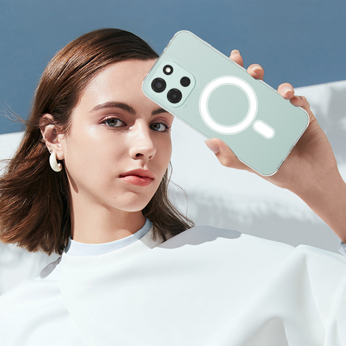 OnePlus Nord CE6 5G / OnePlus Turbo 6 5G / OnePlus Nord 6 5G Genomskinligt Magnetiskt mobilskal TPU + Akryl Bakstycke