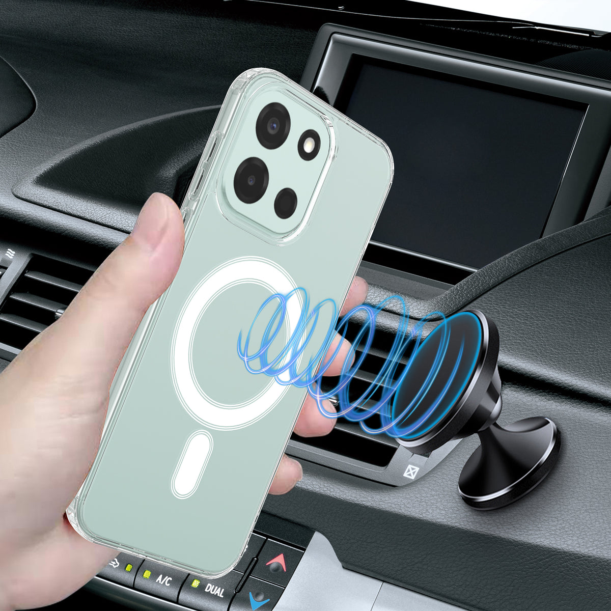 OnePlus Nord CE6 5G / OnePlus Turbo 6 5G / OnePlus Nord 6 5G Genomskinligt Magnetiskt mobilskal TPU + Akryl Bakstycke