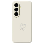 For Samsung Galaxy A27 5G Case White Love Pattern Printing Straight Edge TPU Phone Back Cover