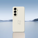 For Samsung Galaxy A27 5G Case White Love Pattern Printing Straight Edge TPU Phone Back Cover