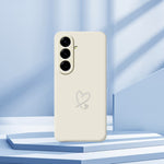For Samsung Galaxy A27 5G Case White Love Pattern Printing Straight Edge TPU Phone Back Cover