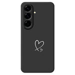 For Samsung Galaxy A27 5G Case White Love Pattern Printing Straight Edge TPU Phone Back Cover