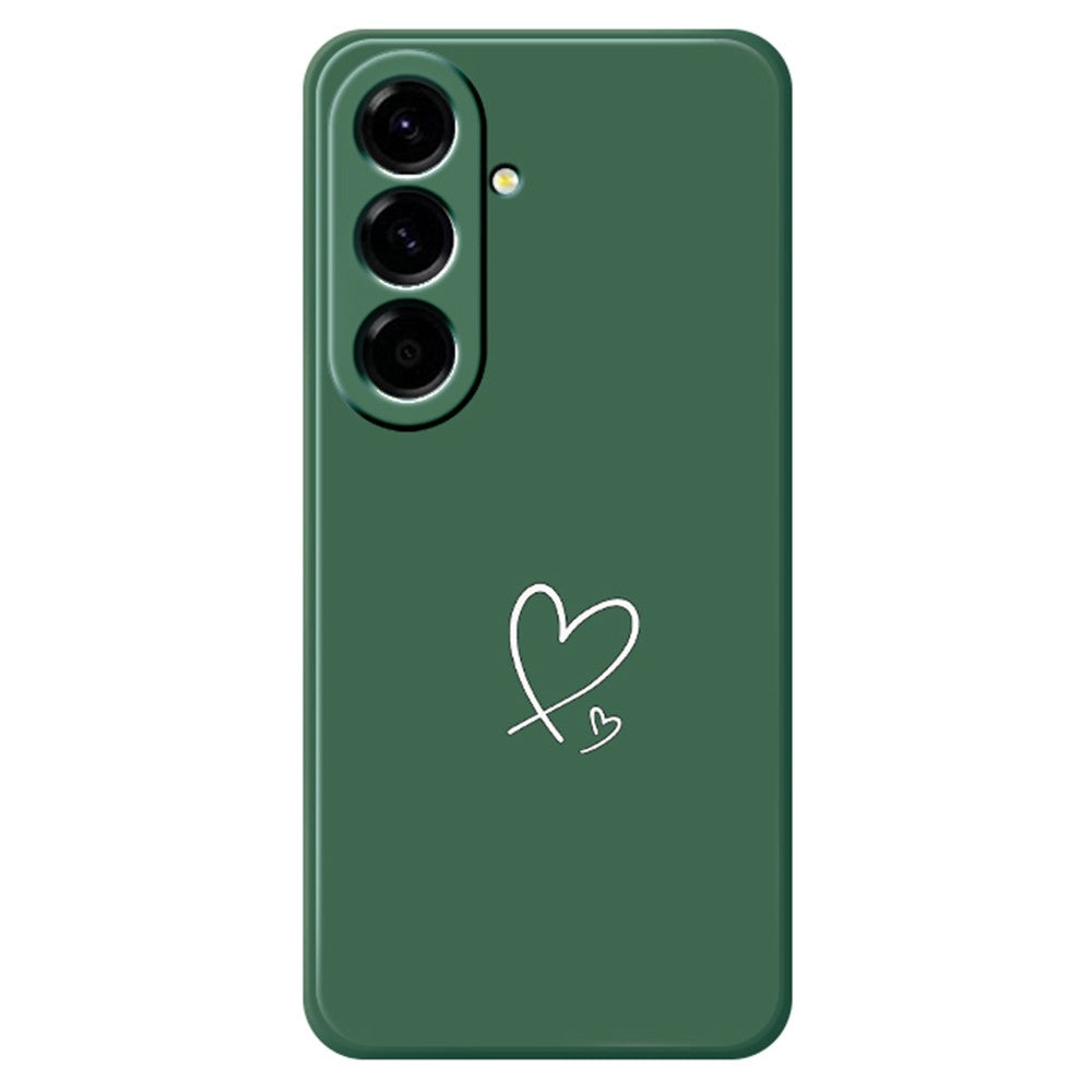 For Samsung Galaxy A27 5G Case White Love Pattern Printing Straight Edge TPU Phone Back Cover