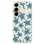 For Samsung Galaxy A27 5G Case Blue Turtle Pattern Printing Straight Edge TPU Phone Back Cover