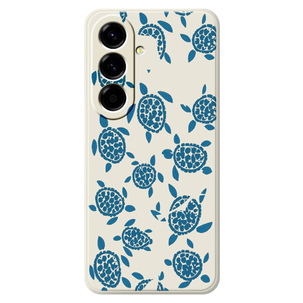 For Samsung Galaxy A27 5G Case Blue Turtle Pattern Printing Straight Edge TPU Phone Back Cover