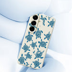 For Samsung Galaxy A27 5G Case Blue Turtle Pattern Printing Straight Edge TPU Phone Back Cover