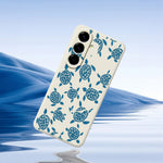 For Samsung Galaxy A27 5G Case Blue Turtle Pattern Printing Straight Edge TPU Phone Back Cover