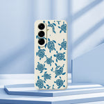 For Samsung Galaxy A27 5G Case Blue Turtle Pattern Printing Straight Edge TPU Phone Back Cover