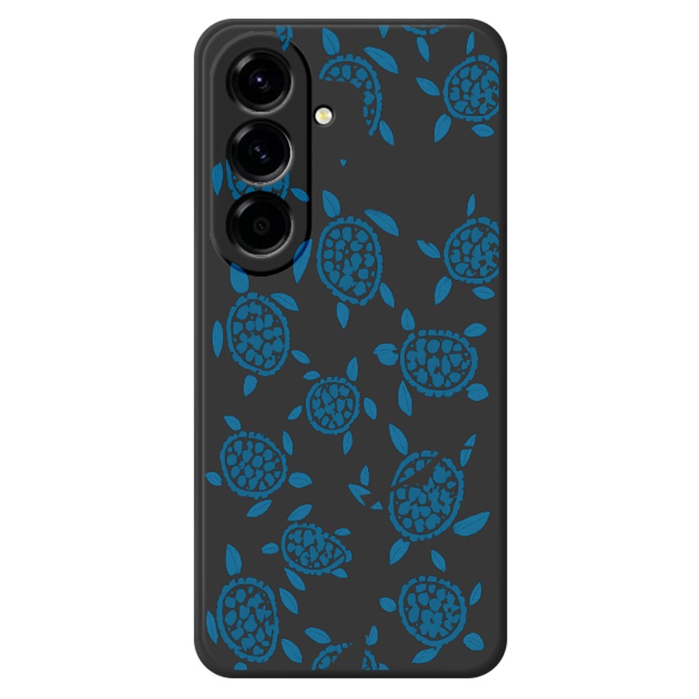 For Samsung Galaxy A27 5G Case Blue Turtle Pattern Printing Straight Edge TPU Phone Back Cover
