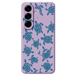 For Samsung Galaxy A27 5G Case Blue Turtle Pattern Printing Straight Edge TPU Phone Back Cover