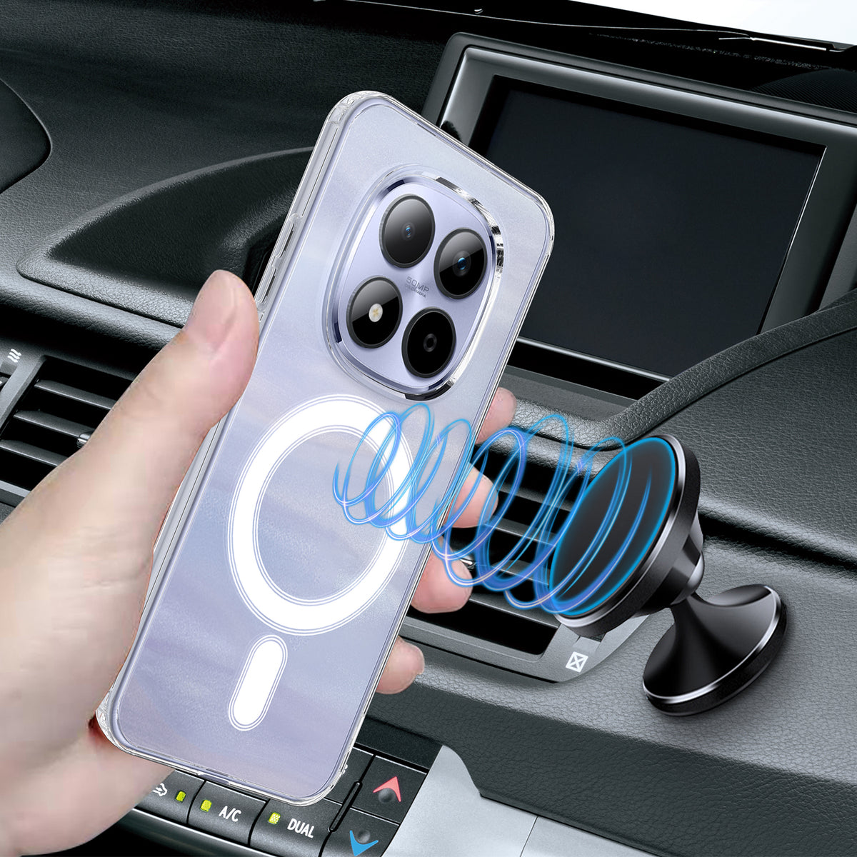 For Xiaomi Redmi Note 15 Pro 4G (Global) Clear Phone Magnetic Case TPU + Acrylic Back Cover