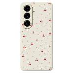 For Samsung Galaxy A27 5G Case Red Cherry Pattern Printing Straight Edge TPU Phone Back Cover