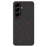 For Samsung Galaxy A27 5G Case Red Cherry Pattern Printing Straight Edge TPU Phone Back Cover