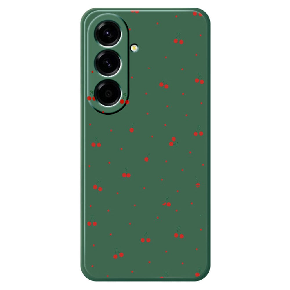 For Samsung Galaxy A27 5G Case Red Cherry Pattern Printing Straight Edge TPU Phone Back Cover