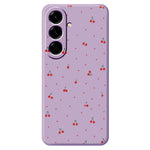 For Samsung Galaxy A27 5G Case Red Cherry Pattern Printing Straight Edge TPU Phone Back Cover