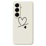 For Samsung Galaxy A27 5G Case Black Love Pattern Printing Straight Edge TPU Phone Back Cover