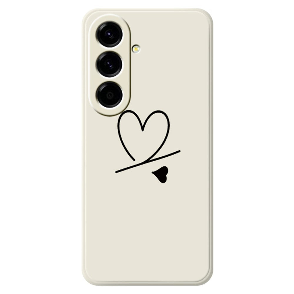 For Samsung Galaxy A27 5G Case Black Love Pattern Printing Straight Edge TPU Phone Back Cover