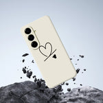For Samsung Galaxy A27 5G Case Black Love Pattern Printing Straight Edge TPU Phone Back Cover