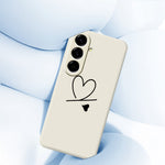 For Samsung Galaxy A27 5G Case Black Love Pattern Printing Straight Edge TPU Phone Back Cover
