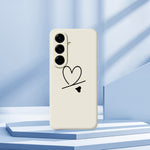 For Samsung Galaxy A27 5G Case Black Love Pattern Printing Straight Edge TPU Phone Back Cover
