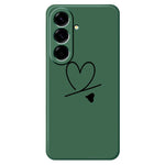 For Samsung Galaxy A27 5G Case Black Love Pattern Printing Straight Edge TPU Phone Back Cover