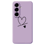 For Samsung Galaxy A27 5G Case Black Love Pattern Printing Straight Edge TPU Phone Back Cover