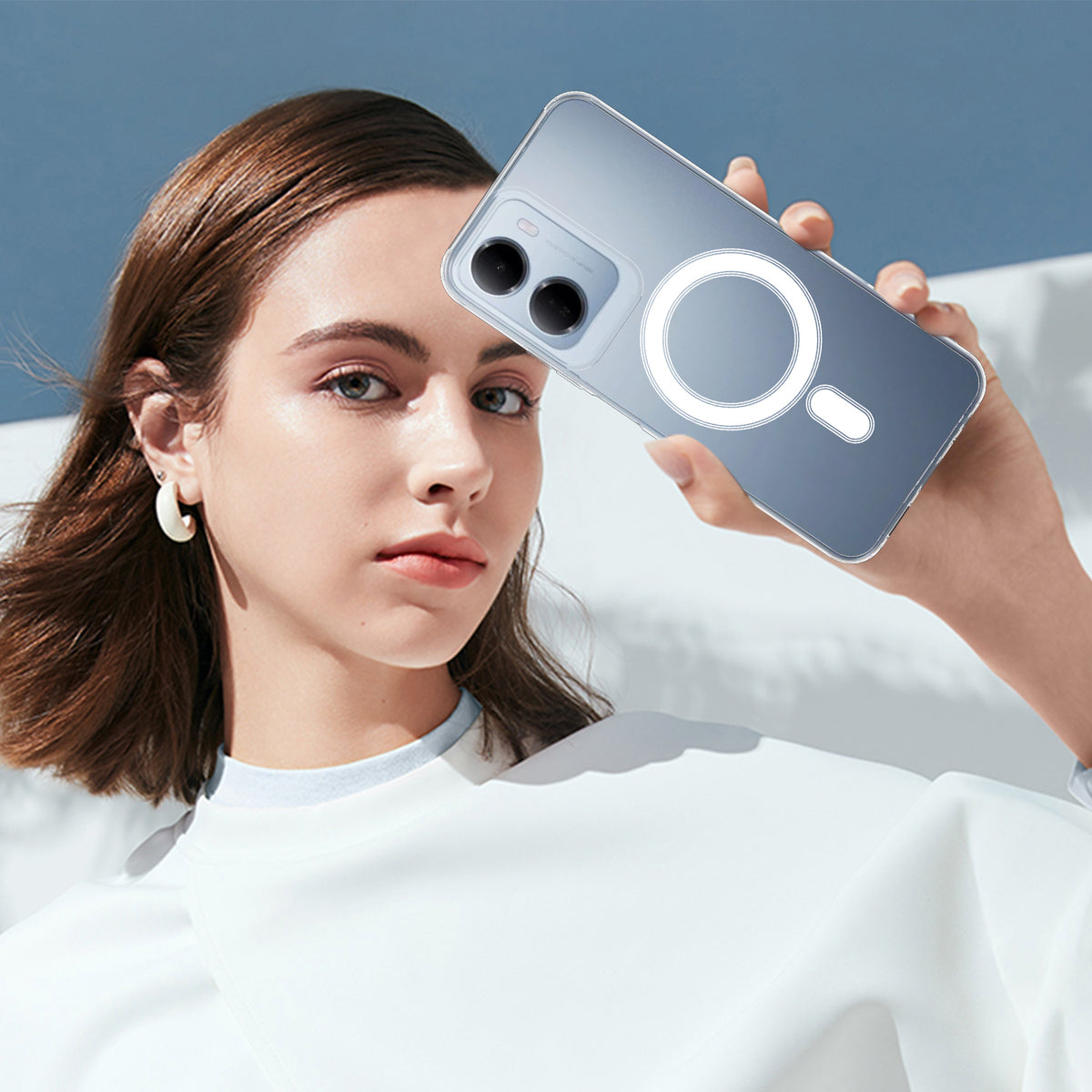 Xiaomi Redmi R70 5G / Xiaomi Redmi R70m 5G / Xiaomi Redmi A7 Pro 4G (171.56mm) / Xiaomi Redmi A7 Pro 5G / Xiaomi Poco C85x 5G / Xiaomi Poco C81 4G / Xiaomi Poco C81 Pro 4G / Xiaomi Redmi 15a 5G gennemsigtigt magnetisk mobilcover med TPU + akrylbagside