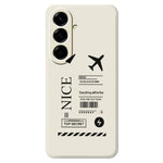 For Samsung Galaxy A27 5G Case Boarding Ticket Pattern Printing Straight Edge TPU Phone Back Cover