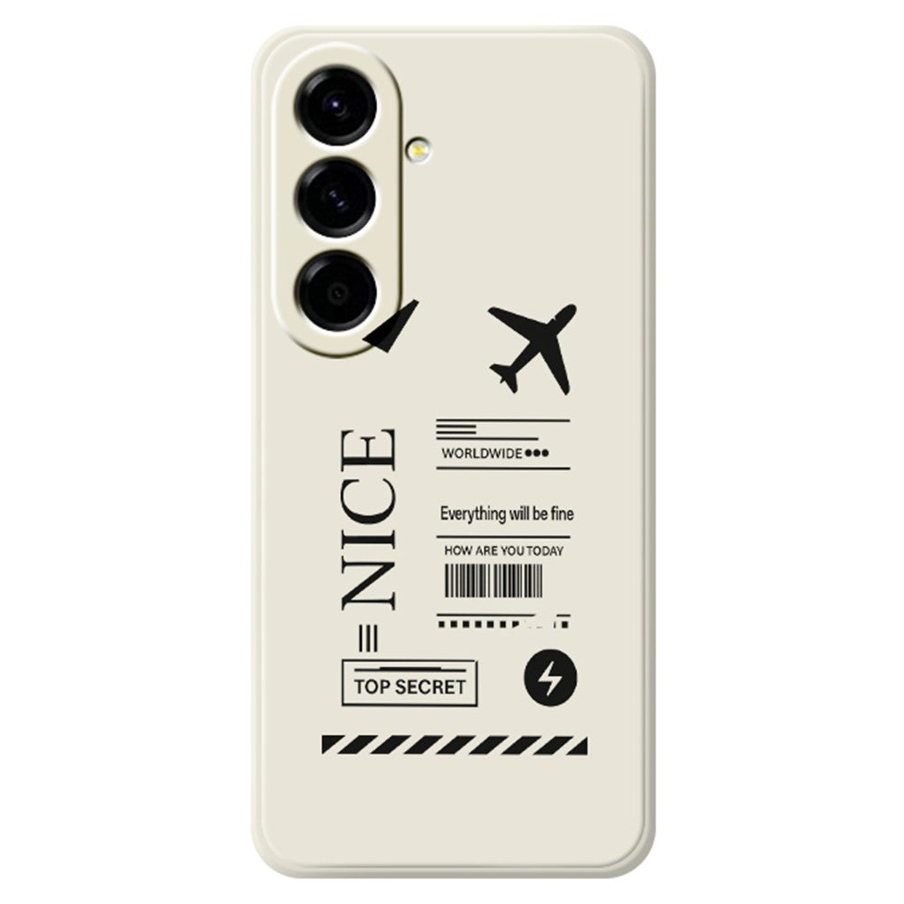 For Samsung Galaxy A27 5G Case Boarding Ticket Pattern Printing Straight Edge TPU Phone Back Cover