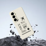 For Samsung Galaxy A27 5G Case Boarding Ticket Pattern Printing Straight Edge TPU Phone Back Cover