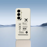 For Samsung Galaxy A27 5G Case Boarding Ticket Pattern Printing Straight Edge TPU Phone Back Cover